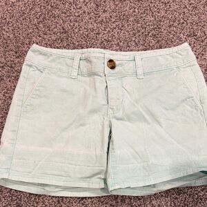 American Eagle Outfitters Mint High-Rise Cotton Shorts